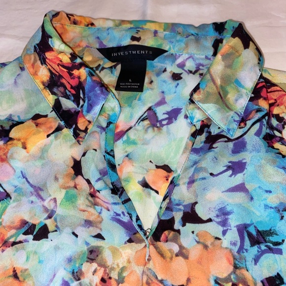 Investments Colorful Floral Top - Picture 5 of 7